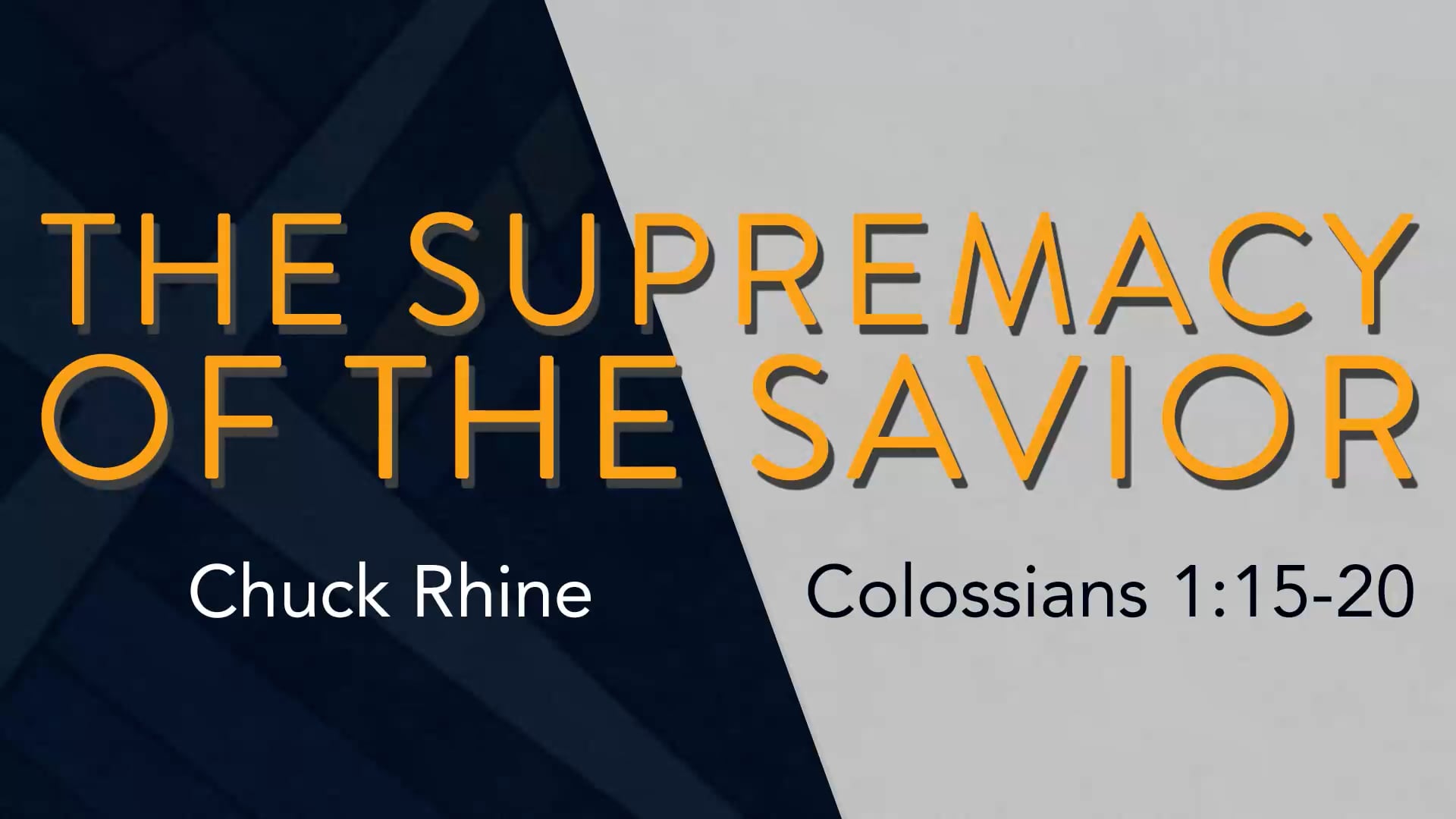[The Supremacy of The Savior] [Colossians 1:15-20] [07.26.2026] episode artwork